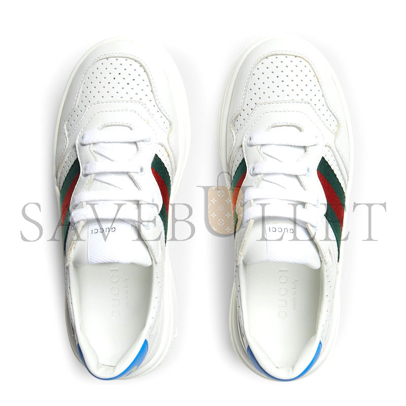 GUCCI CHILDREN'S LEATHER TRAINER WITH WEB 702916 GUCCI CHILDREN'S LEATHER TRAINER WITH WEB 702916
